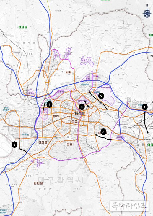 대구시, 황금동~범안삼거리 등 6개 광역 및 혼잡도로’국가계획 사업 추진