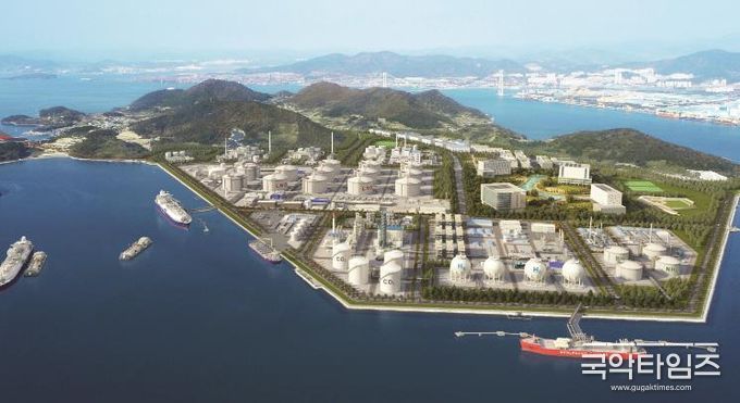 여수 묘도 LNG 허브터미널 조감도