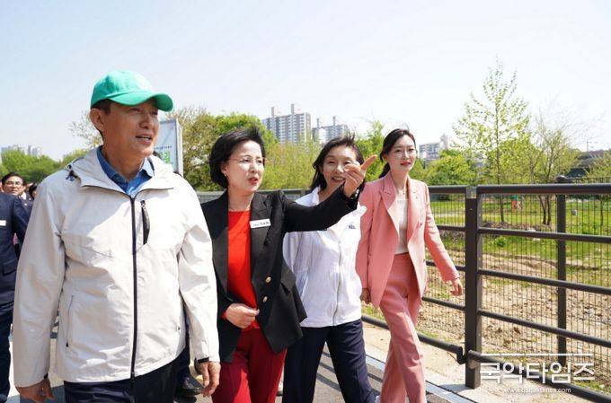 암사초록길 개통식(4.29) 모습