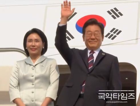 이재명 대통령 서울공항 출발 (KTV 방송화면 캡춰)
